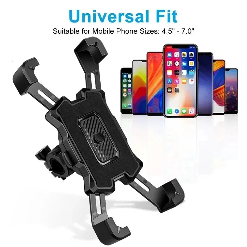 360 Rotation Motorcycles Bicycles Phone Holder Mobile Phone Navigation Bracket Bike Riding Shockproof For iPhone Xiaomi Samsung