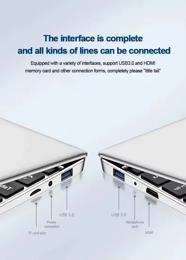 NEW 14.1'' Slim Office Laptop  Windows 11 Intel i7-7500U 12GB RAM 512GB 1TB SSD Intel ATOM X7 1920*1080 Office Study Computer PC