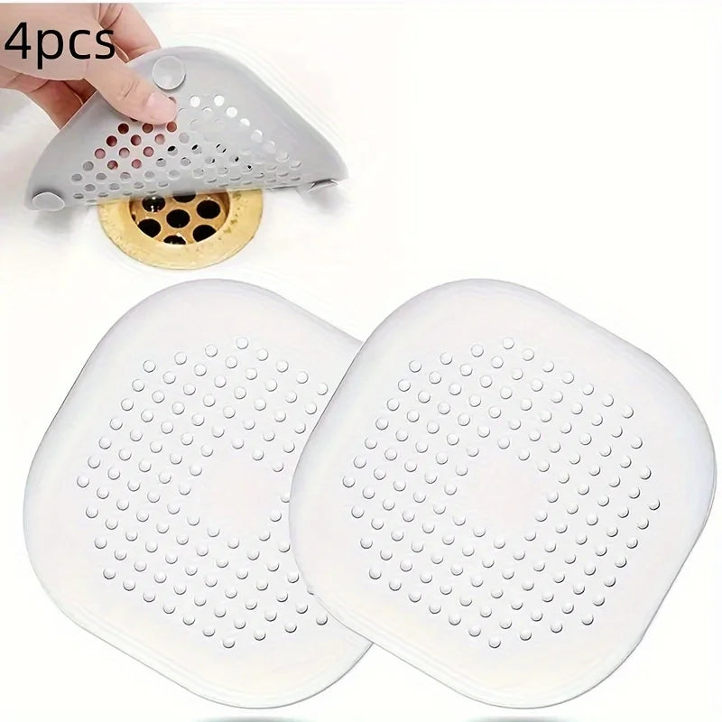 Silicone With Suction Cup Floor Drain Sticker Bathroom Sewer Hair Filter Drain Cover Home Floor Drain Mat Bathroom Accessories