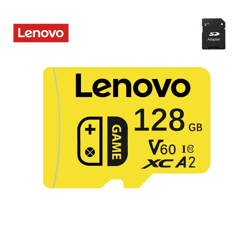 Lenovo 2TB 128GB SD Card Micro SD Card High-Speed 1TB Memory Card Android Phone Tablet Laptop Storage 4K Video Travel Outdoor
