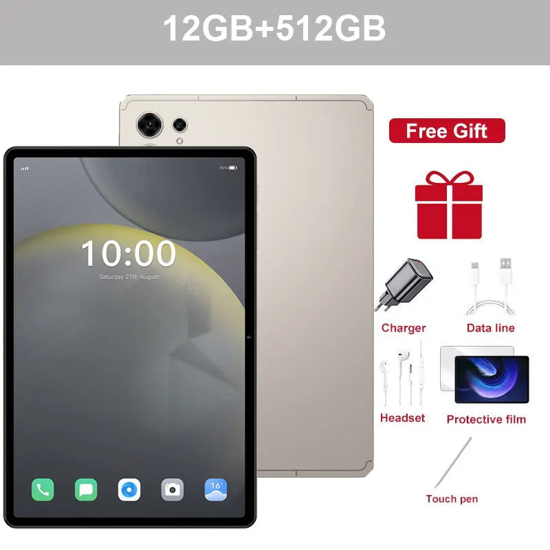 New Pad 7s pro Original 5G Dual SIM Tablets Android 15 Global Edition 22GB+2TB kids Tab Tablet PC 10000mAh With keyboard Laptop