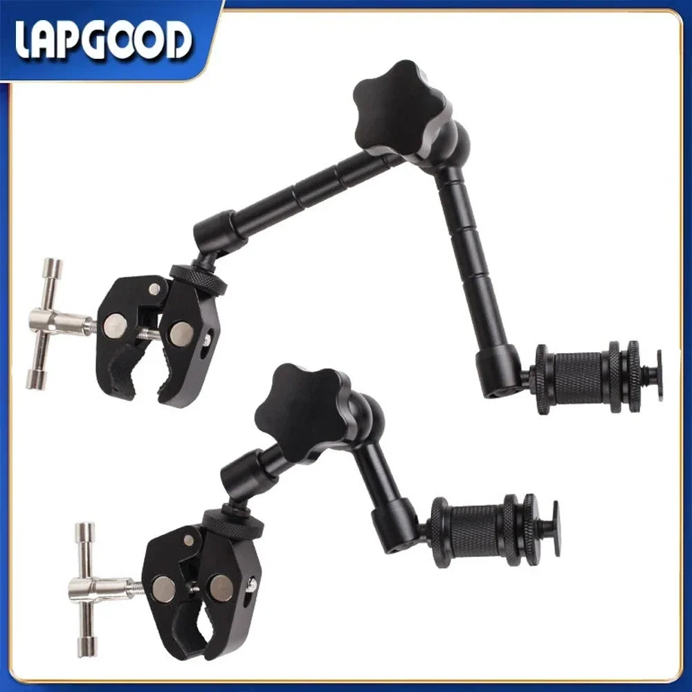 7/11/20 Inch Metal Articulating Magic Arm Super Clamp Holder Stand for DSLR Camera Monitor Phone Studio Photography Accessories