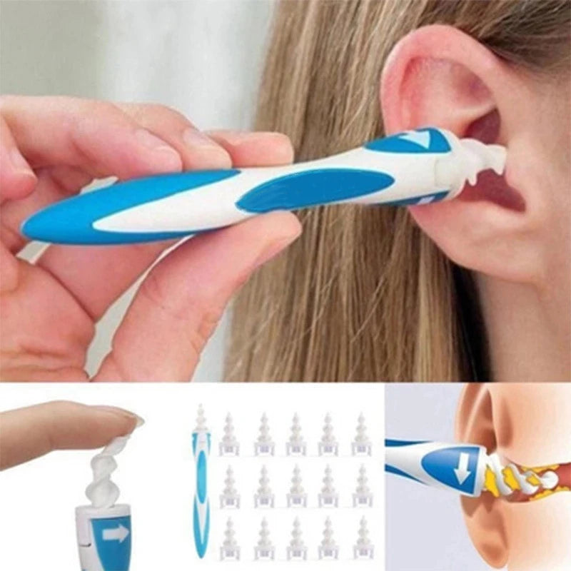 Portable Silicone 16 pcs Ear Cleaning Tools Tools Ear Scoop Cleaning Ear Wax Soft Spiral Beauty Care Gadget Personal Hygiene Set