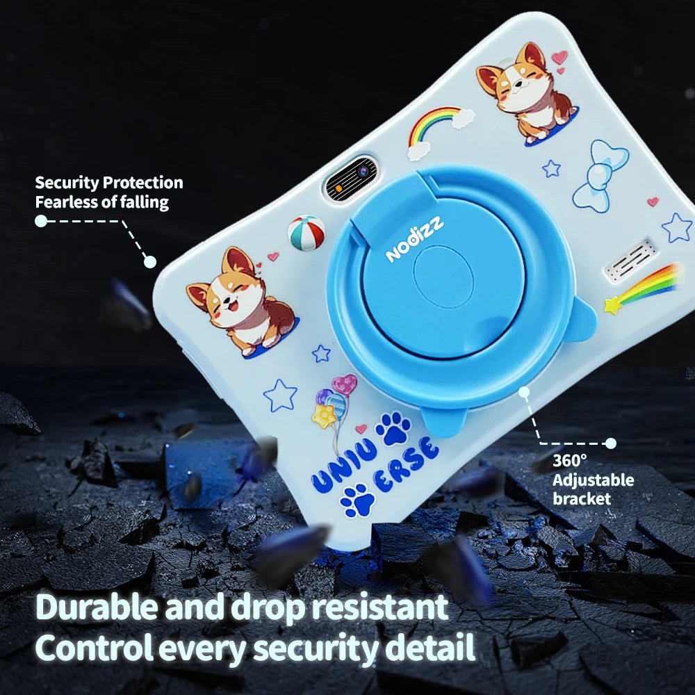 New 5G WIFI 7-inch Children's Tablet 4GB+128GB Quad Core Dual Cameras Kids-Proof protective Case Tablets Android 14 Kids Tablet