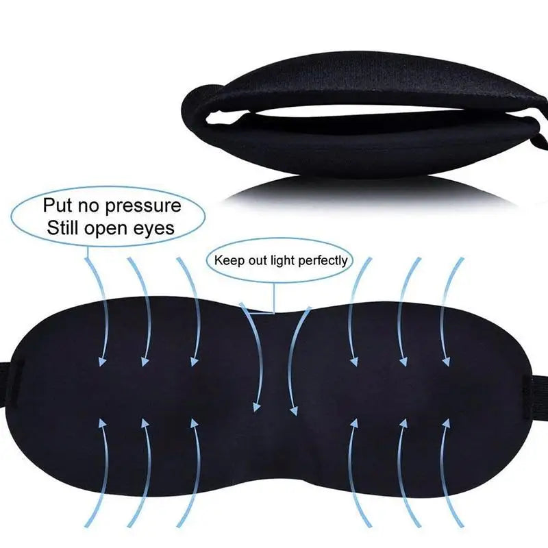 Breathable 3D Sleeping Eye Mask Strong Blackout Eye Mask Eye Mask Soft Portable Blindfold Travel Eyeshade for School Home Office
