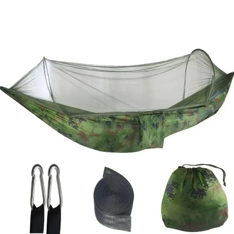 Outdoor Camping Hammock Hanging Bed with Mosquito Net