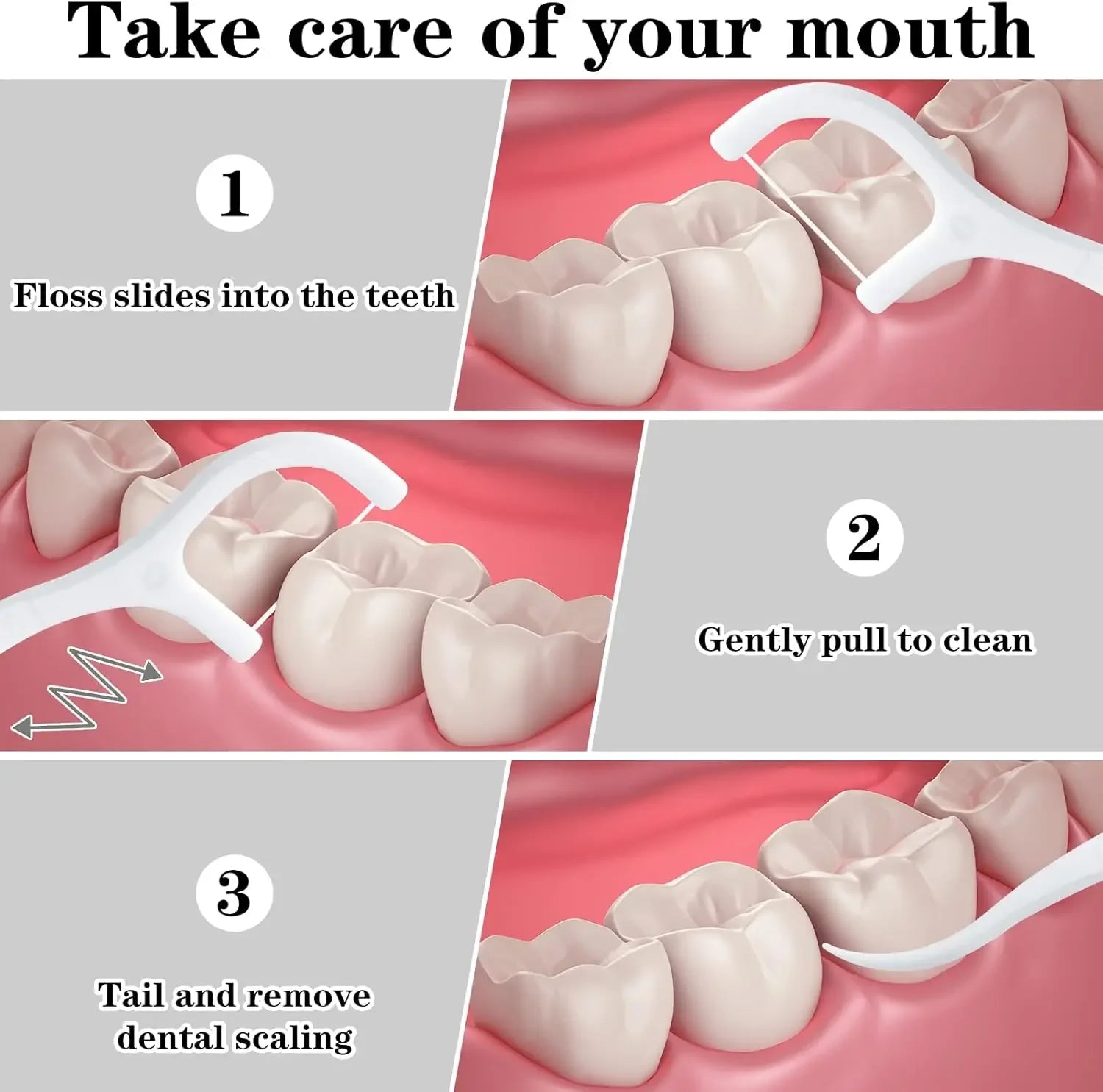 50-1000pcs Portable Dental Floss Toothpicks Teeth Stick Tooth Cleaning Interdental Brush Portable Dental Flosser For Home Travel