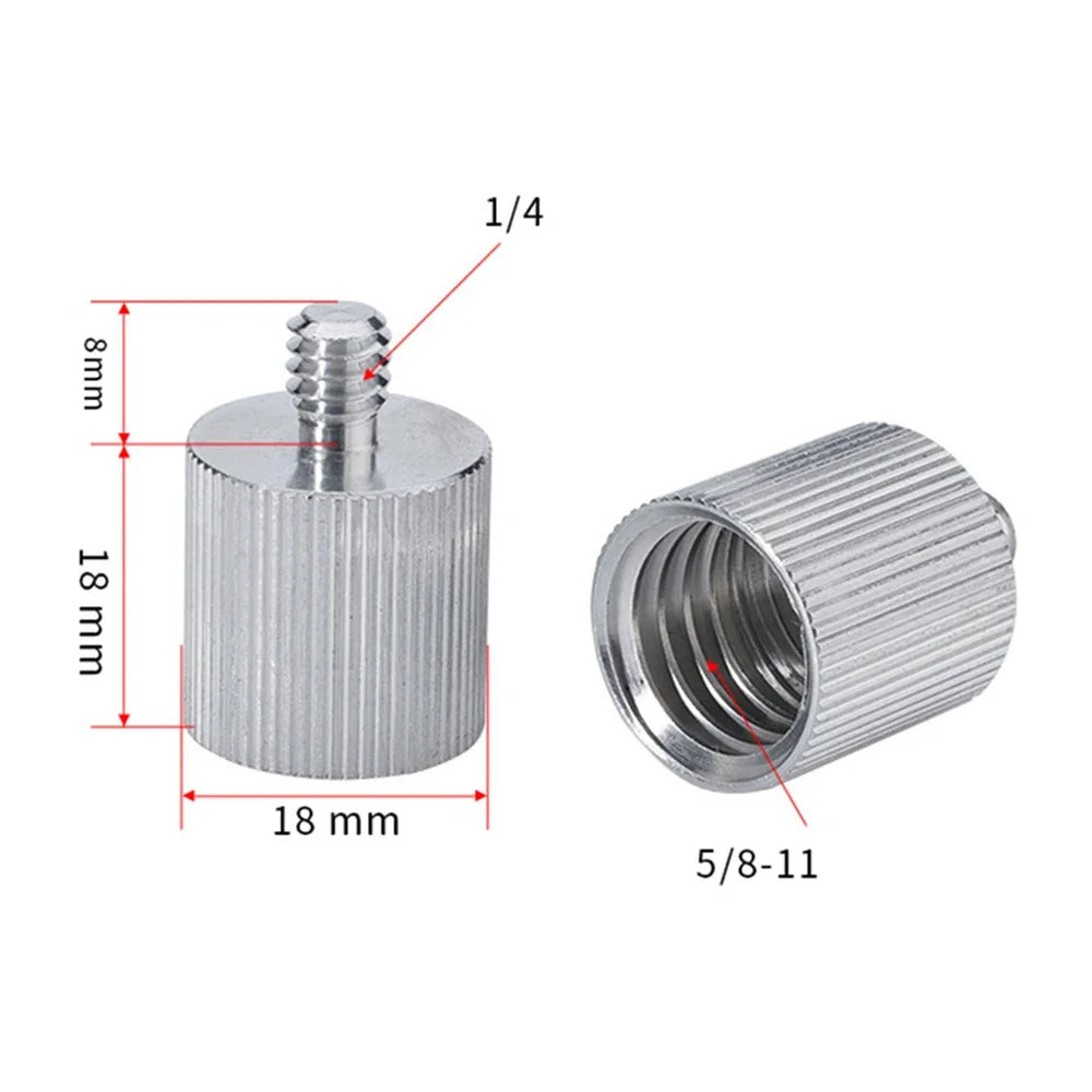 Thread Adapter Microphone Stand 5/8" female to 1/4" Male Camera Monitor 5/8 to 1/4 Adapter Tripod Adapter
