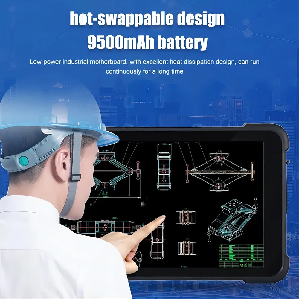 Android Rugged Tablet 8 Inch 4G LTE 8GB RAM 128GB ROM 2D Scanner Google Play IP67 Industrial Waterproof Tablet PC