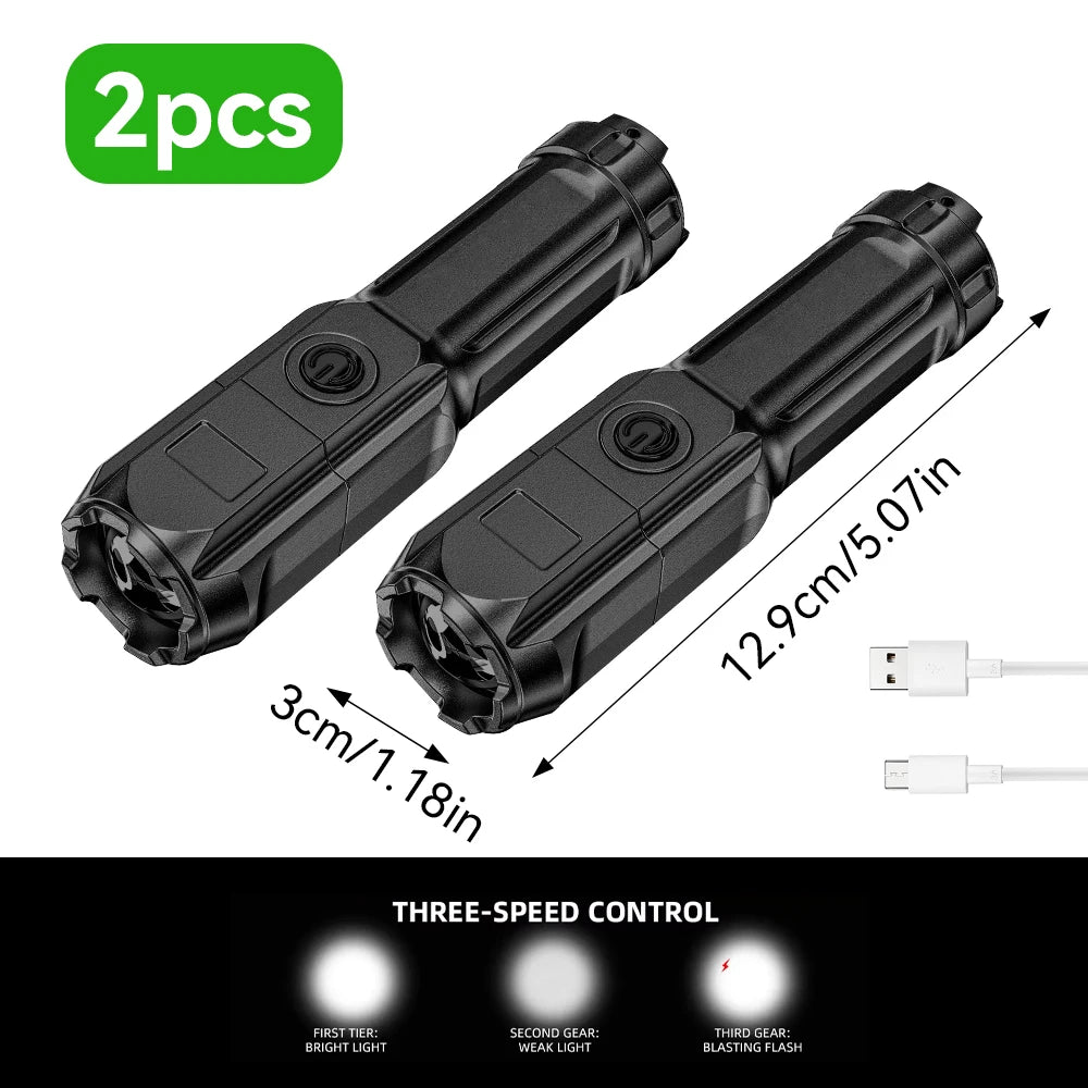 COB Keychain Work Light - 1/2Pcs Mini Emergency Flashlight with Keychain Design