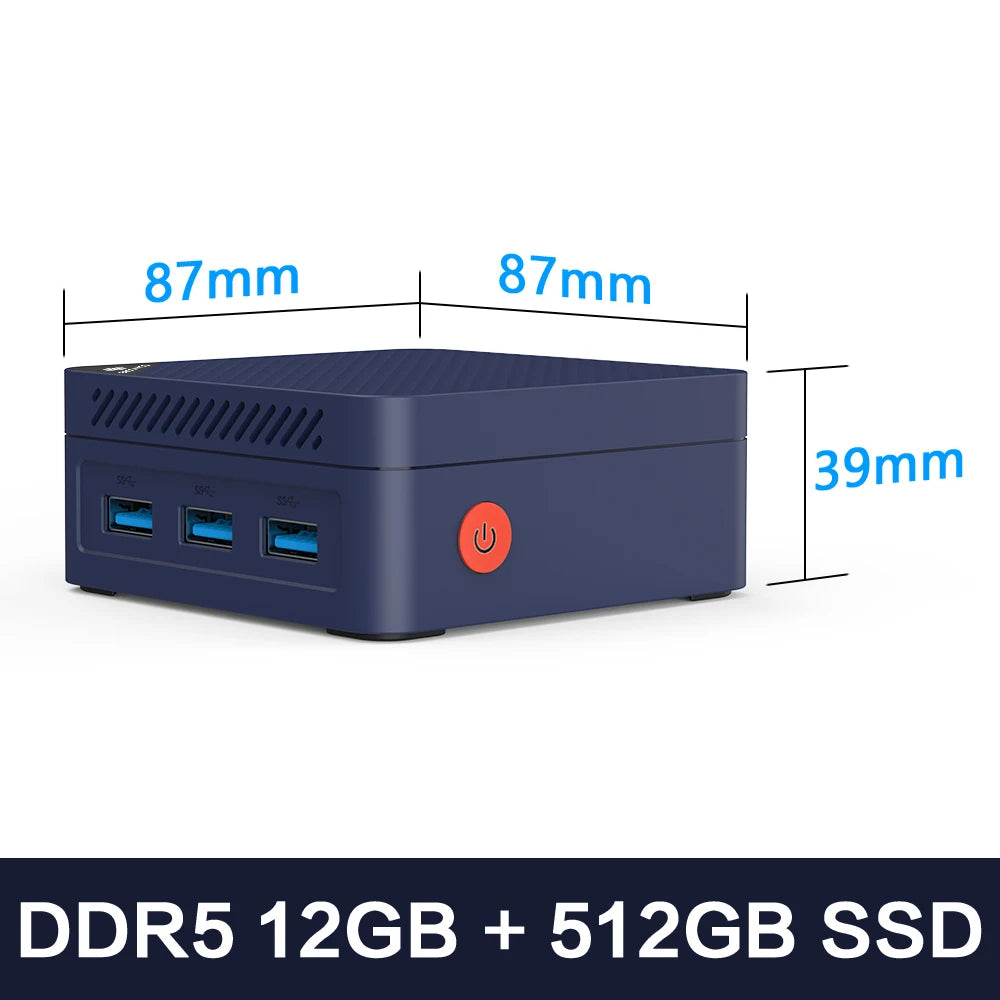SOYO M4 Mini Mini PC Intel Twin Lake N150 Processor LPDDR5 12GB RAM 512GB ROM Windows 11 Pro WiFi 5 BT5.2 Desktop Computer