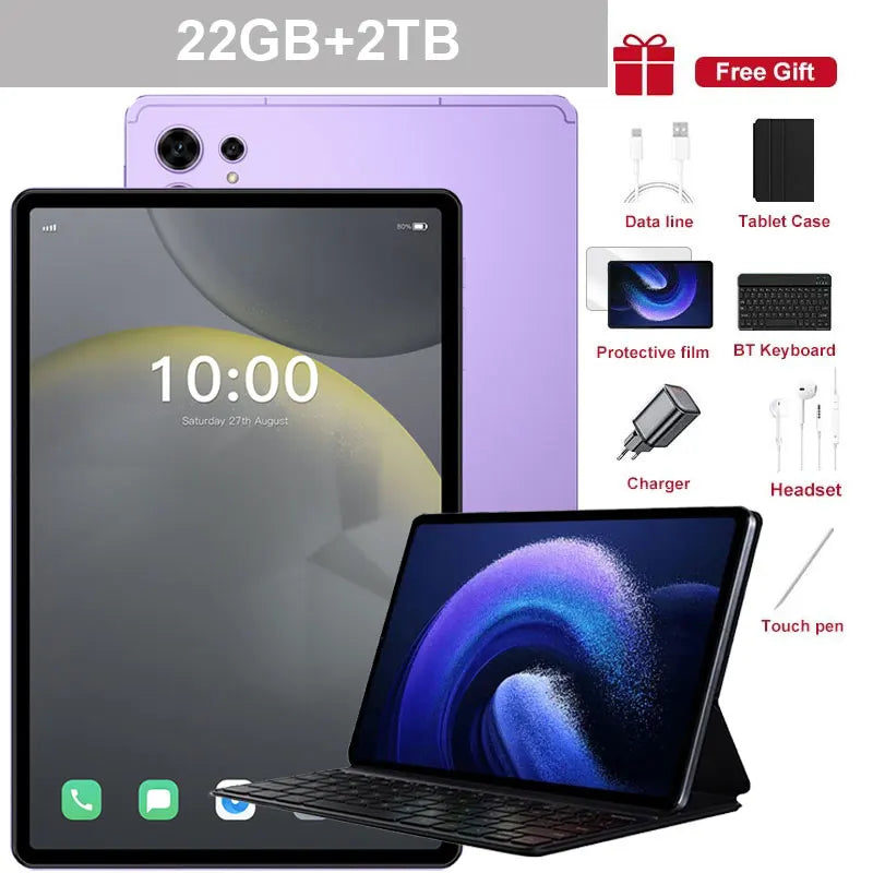 New Pad 7s pro Tablet PC 10000mAh 5G Dual SIM Android 15 Original 22GB+2TB Global Version 10 Inch Kids Tab Tablets With keyboard