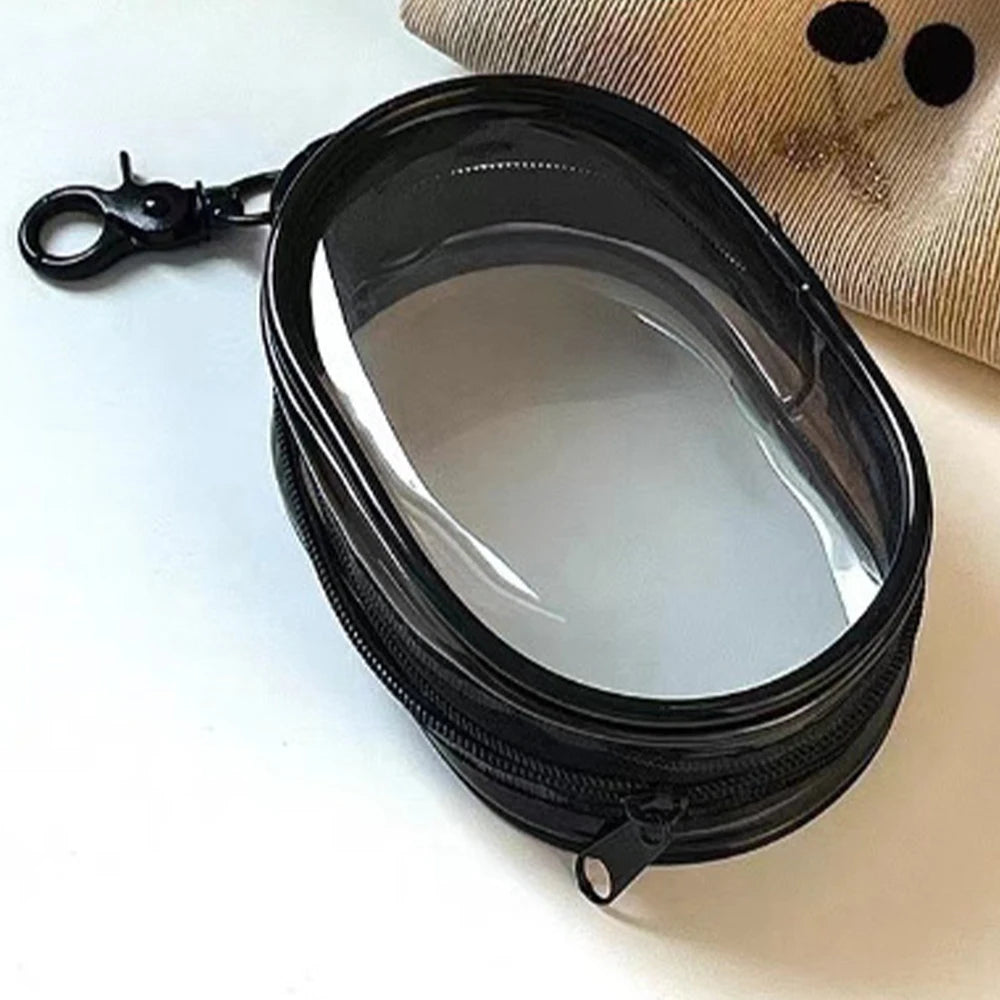 Multi Functional Storage Bag Transparent Data Cable Charger Storage Box Portable Zipper Dustproof Storage Box Small Doll Storage