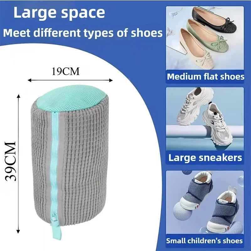 1/2PCS Wash Shoes Bag Padded Net Laundry Shoes Protector Fluffy fibers Polyester Washing Shoes Machine Laundry Bag Drying Bags