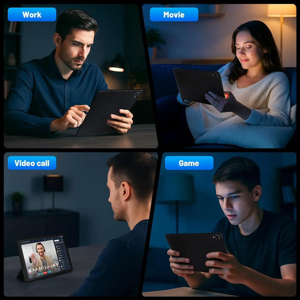 URAO C109L 10 Inch Tablets Android 15 A523 Octa Core Tablet 24GB+128GB 1 TB Expansion WiFi 6 5MP+8MP Camera Keyboard Mouse Set