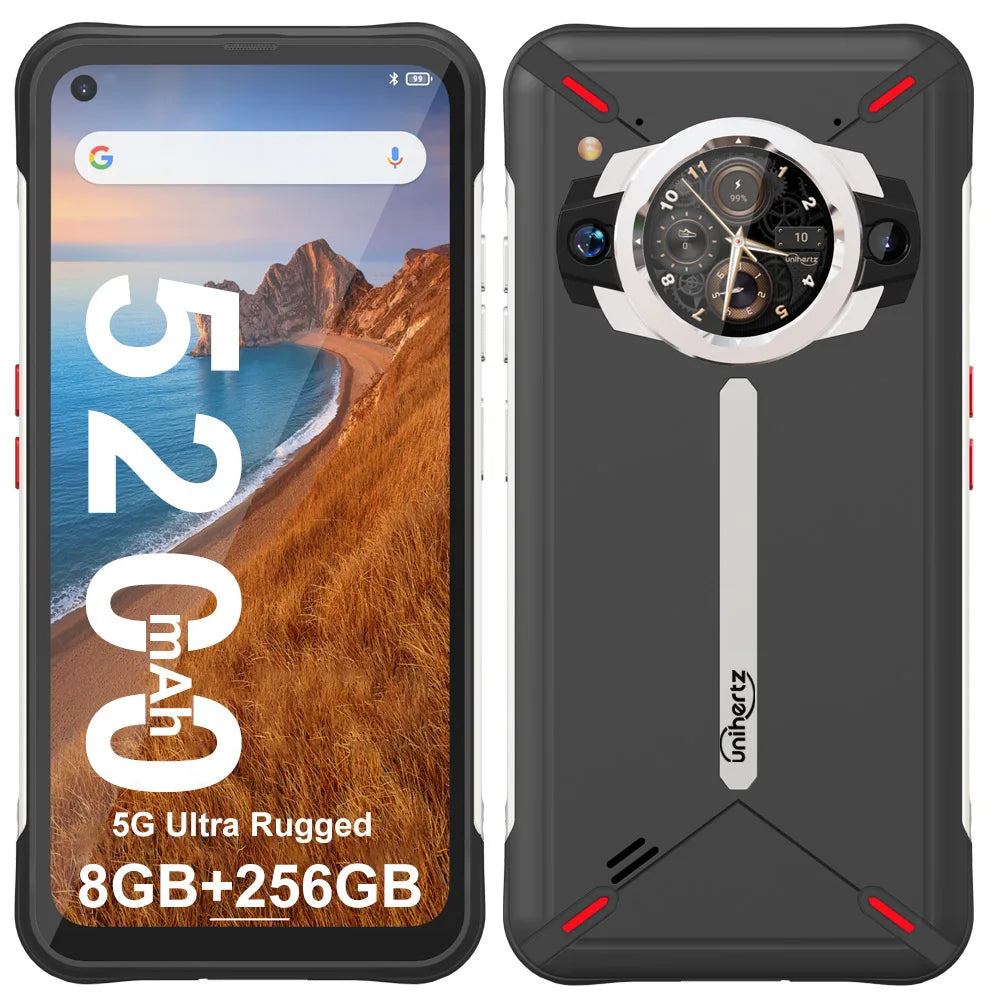 Unihertz Ticktock S Rugged 5G Smartphone 8GB 256GB Cell Phone 5200mAh Mobile Phone 64MP Camera 30W 6.53" Screen Dimensity 700