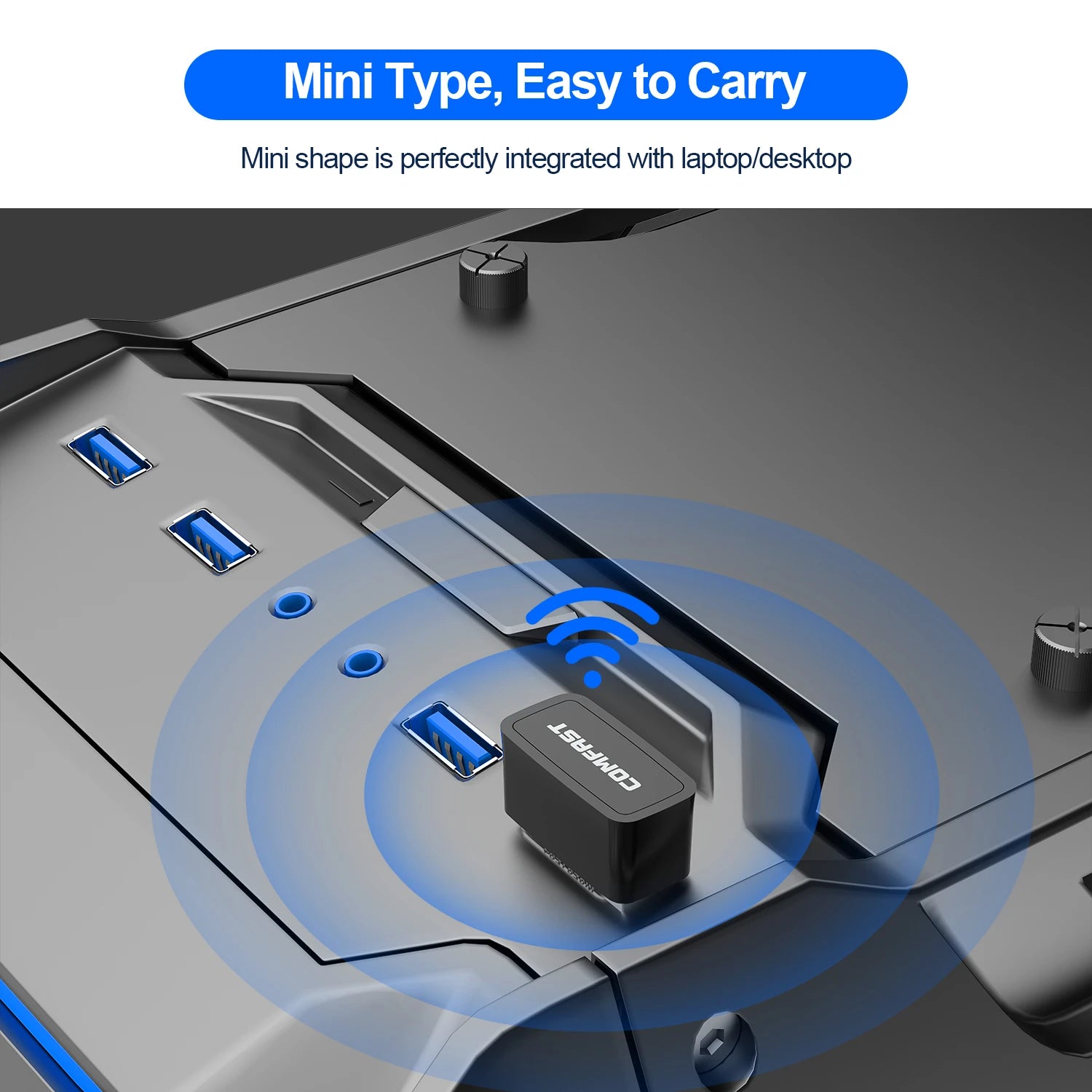 COMFAST Mini USB WiFi6 Dongle Network Card 2.4GHz Wi-Fi Lan Adapter Driver Free 300M 150M Receiver For PC Laptop Windows 7/10/11