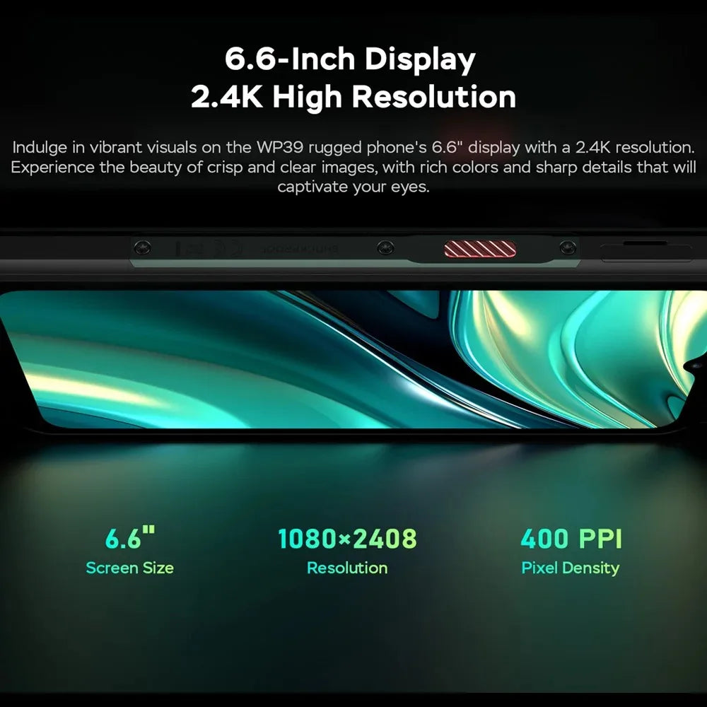 Oukitel wp39 Rugged Smartphone 5G 24GB（6+18)+256GB 6.60"FHD+ 64MP Camera 11000mAh Cell phone Android 14 Global Version