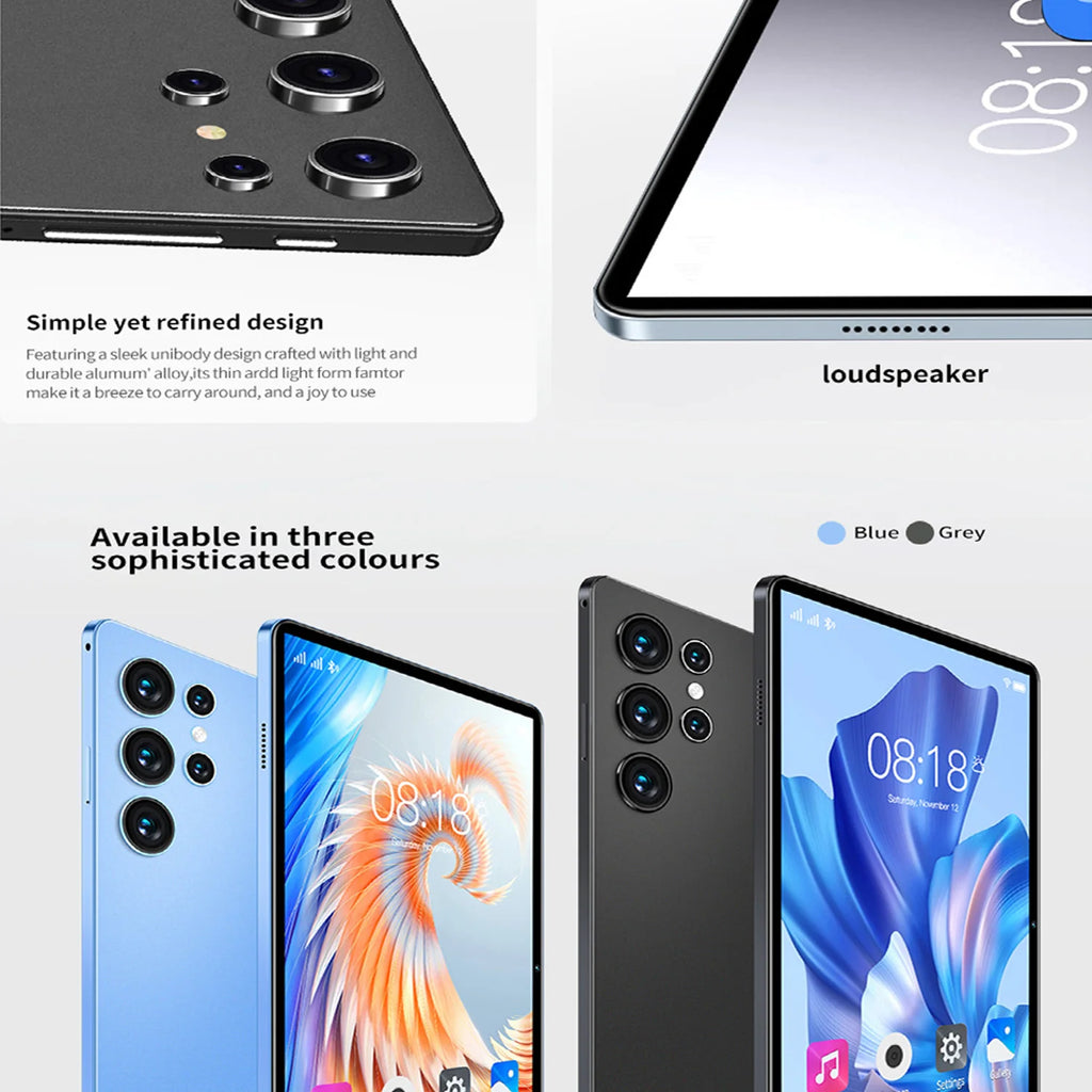 2025 New Upgraded Pad Pro 10.1 Inch Tablets Octa Core 4GB+64GB ROM Google Play Dual SIM Cards Wifi Phone Call Tablet Pc 6000mAh