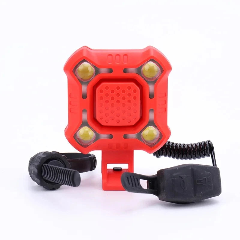 Bicycle Electronic Bell Light Scooter E-bike USB Charging Cycling Warning Alert Safety Riding Device