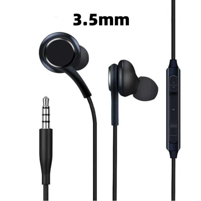 Type C Wired Earphone For Samsung Galaxy S23 S21 S22 Ultra Plus 3.5 mm Earbuds Headphones A54 A34 A53 A53 Accessories