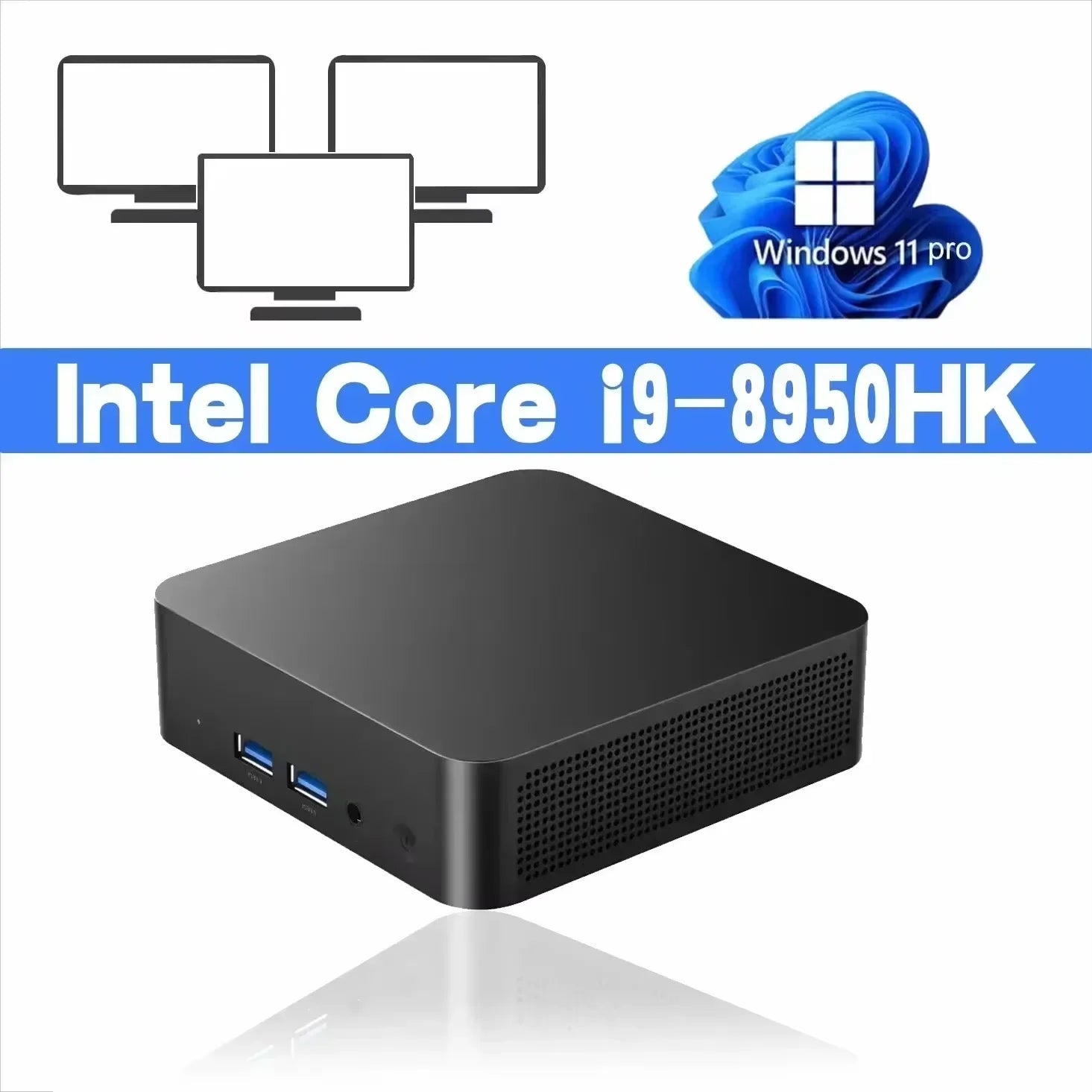 Portable Gamer Desktop Mini PC Intel Core i9 8950HK 16G RAM 1TB SSD Windows 11 Wifi6 Mini Computer Business Office Desktop PC