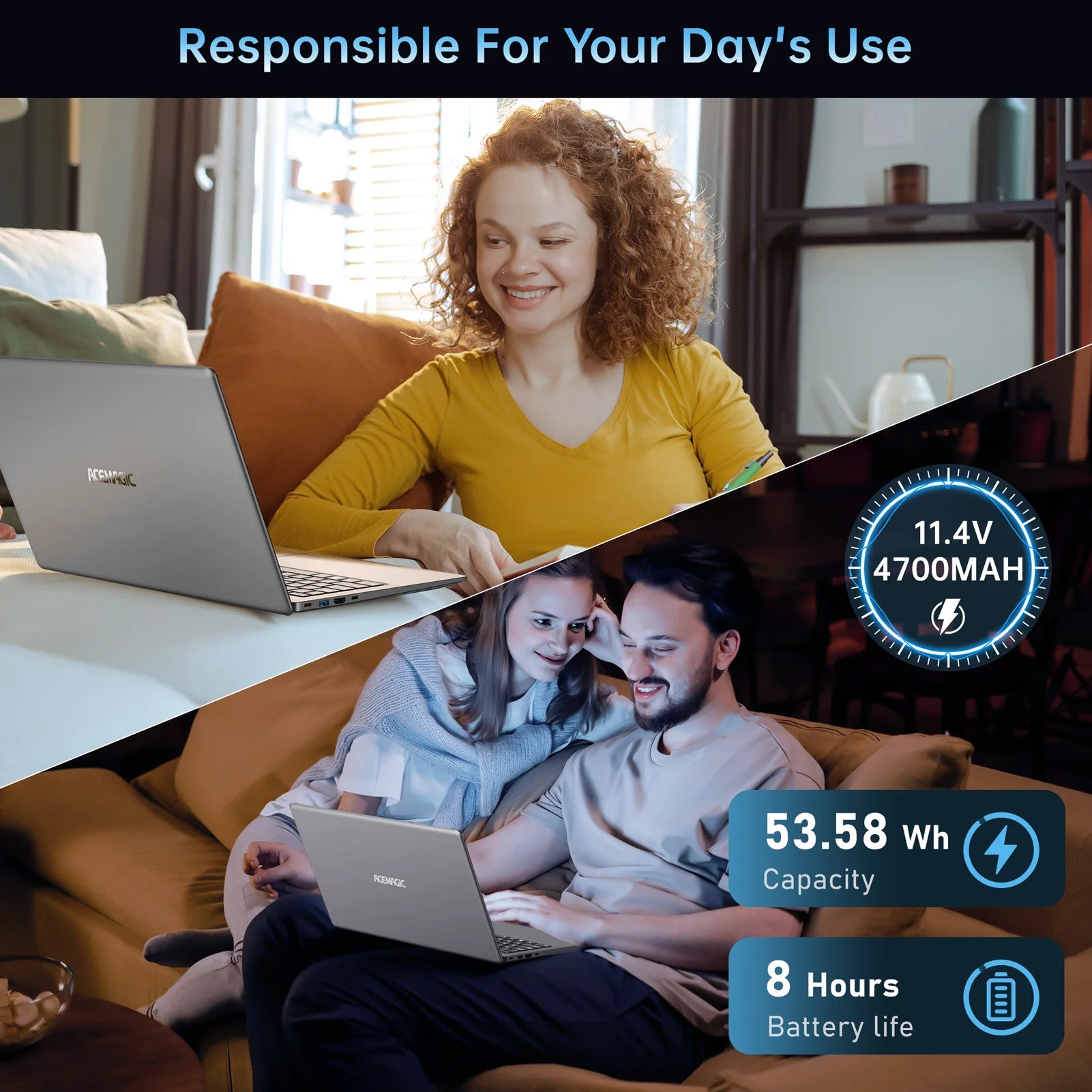 ACEMAGIC Gaming Notebook AMD Ryzen 7 5700U(Beat i7-1265U)Backlit Laptop Keyboard RAM 16GB NVME SSD 512GB 16.1" Full HD 1920x1080