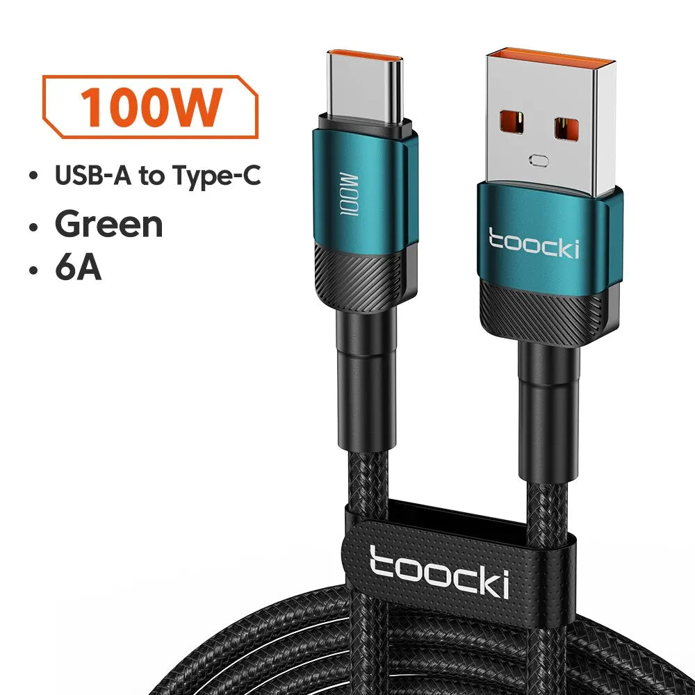 Toocki USB Type C Cable Fast Charging USB C Charger Cord For iPhone 15 14 13 12 11 Huawei P40 P30 Realme Oppo Oneplus Power Bank
