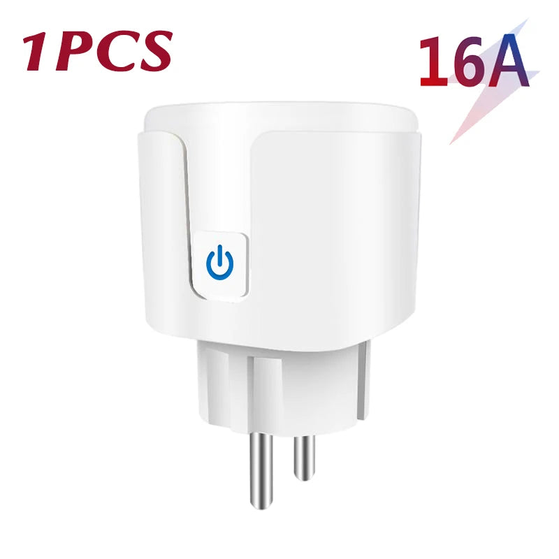 TUYA Smart Plug WiFi Socket EU 16A/20A With Power Monitor Timing Function Voice Control Works With Alexa GoogleHome
