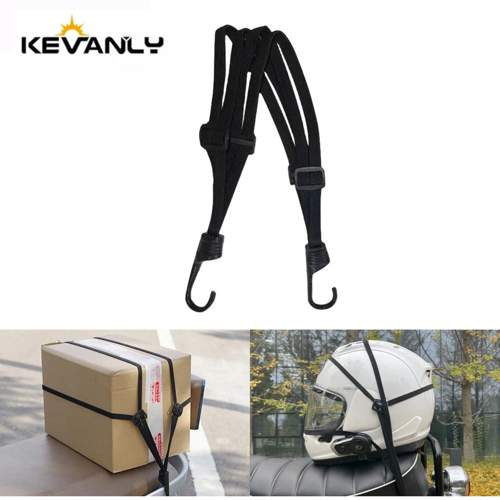 1Pcs Motorcycle Luggage Strap Motorcycle Cross-country Riding Luggage Bag Buckle Helmet Rope Strong Rope Belt for Car Bike black