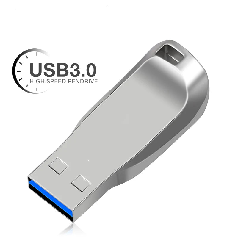 High-Speed Metal Rod USB Flash Drive 3.0 Durable Data Storage Stick Pen U Disk Multiple Capacities 128GB 64GB 32GB 16GB 8GB