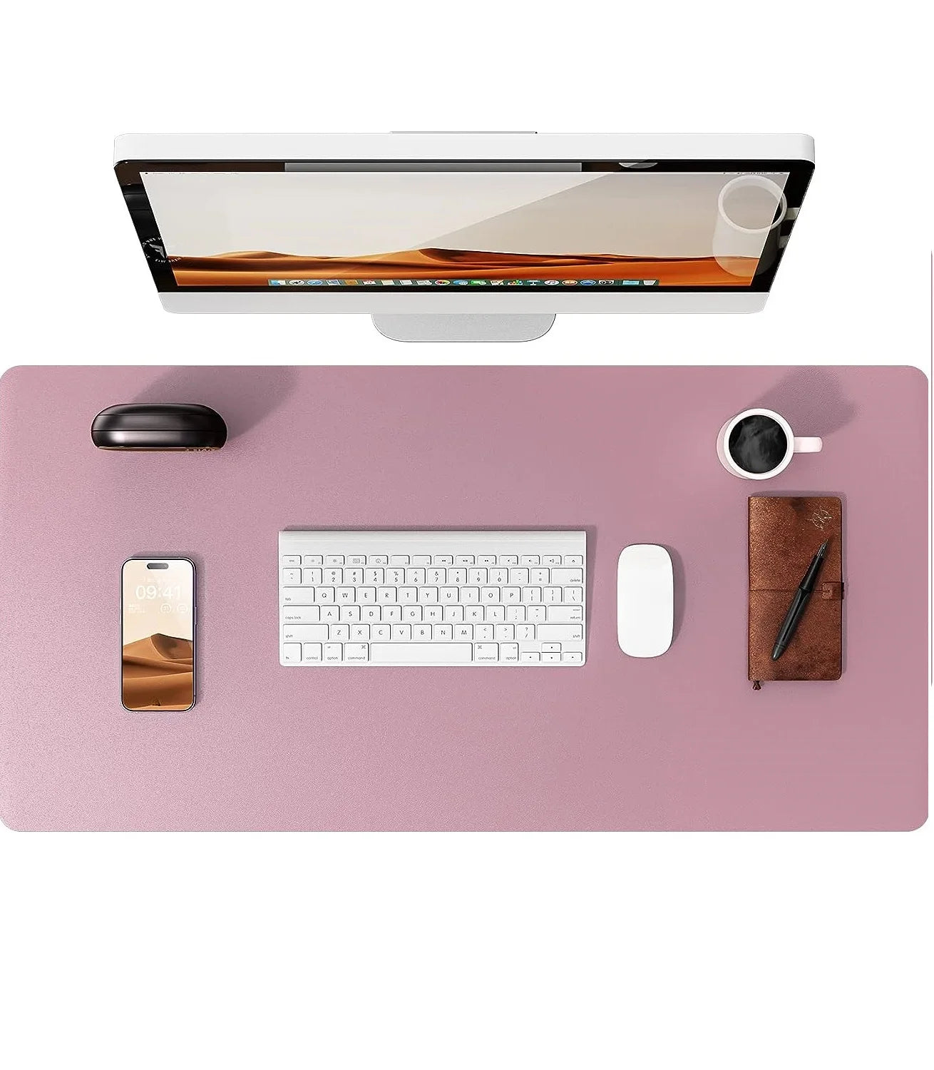 Leather Desk Mat | Computer Mat for Desk| Large Mouse Pad and Keyboard Mat | Desk Protector for Office