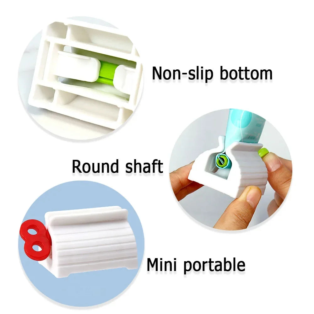 1 Pc Rolling Tube Toothpaste Squeezer Toothpaste Seat Holder Stand Rotate Toothpaste Dispenser for Bathroom