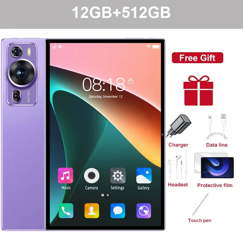 2025 New Original P60PRO Tablets 12inch Global Version HD Tab Android 14 16GB+1TB Tablet 20000mAh 5G Dual SIM WiFi GPS Tablet PC