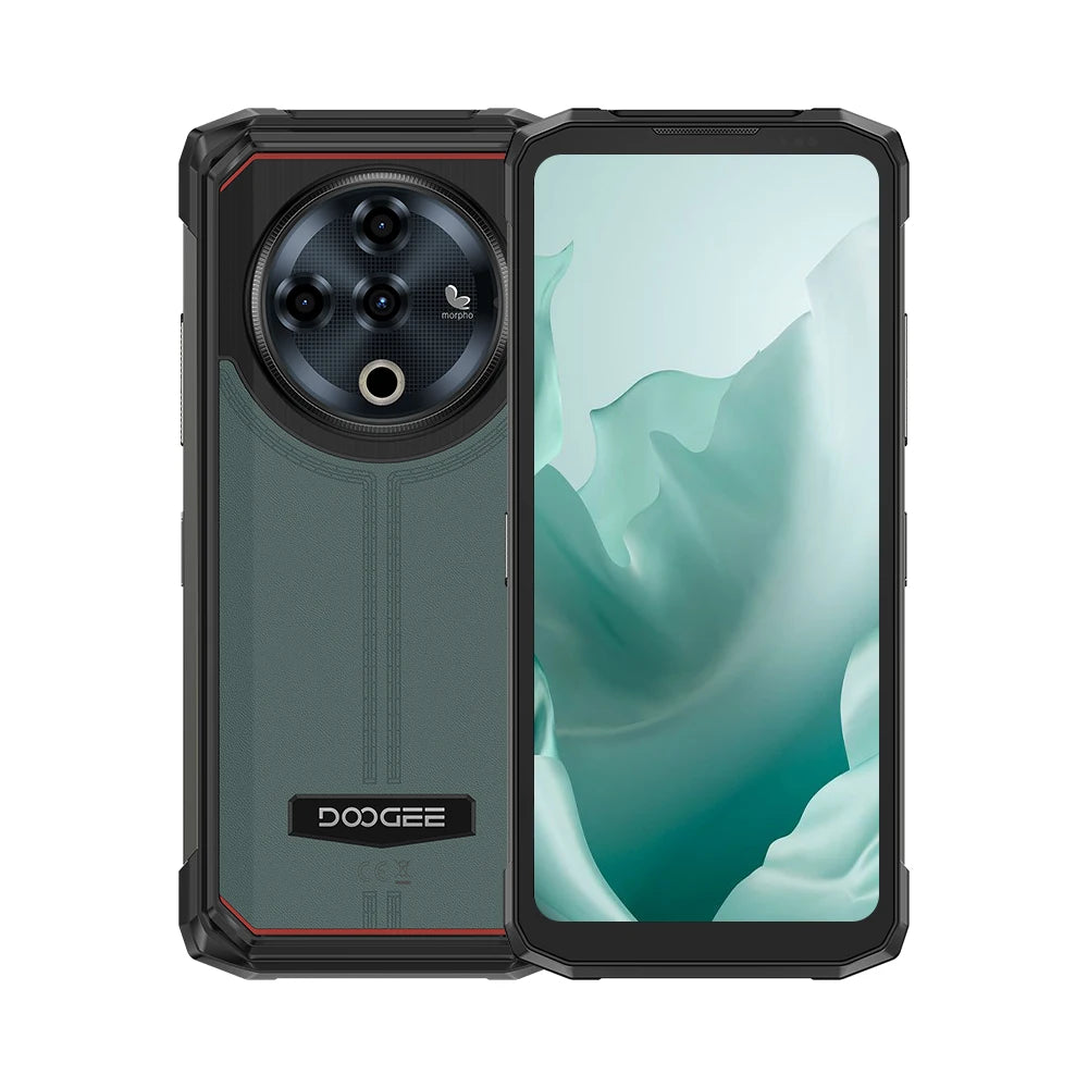 DOOGEE Fire 6 Power Rugged Phone Dual Light Flashlight 6.56-inch HD+ 90Hz Display 8GB+256GB 50MP Main Camera 15500mAh Cellphone