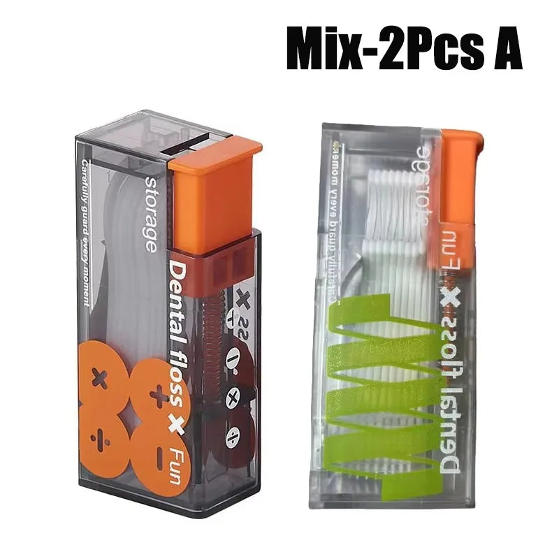 50-1000pcs Portable Dental Floss Toothpicks Teeth Stick Tooth Cleaning Interdental Brush Portable Dental Flosser For Home Travel