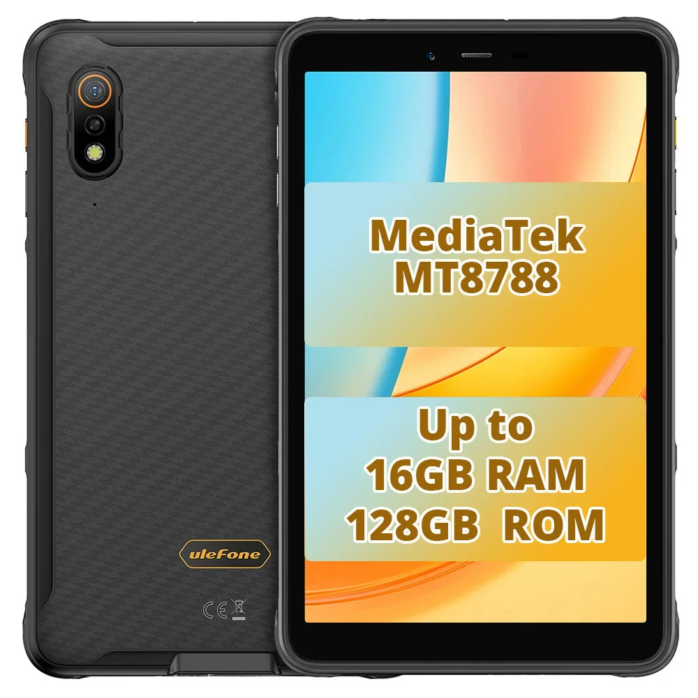 Ulefone Armor Pad Pro Rugged Tablet  IP68/IP69K 4G MT8788 Tablet  16GB RAM（8+8GB RAM) 128GB ROM 48MP Android 7650mAh