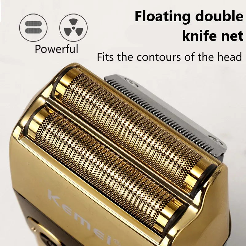 Kemei Original Electric Shavers Blades Golden Foil Knife Net and Cutter Head Suitable for KM-2026 KM-2028 Floating Razor