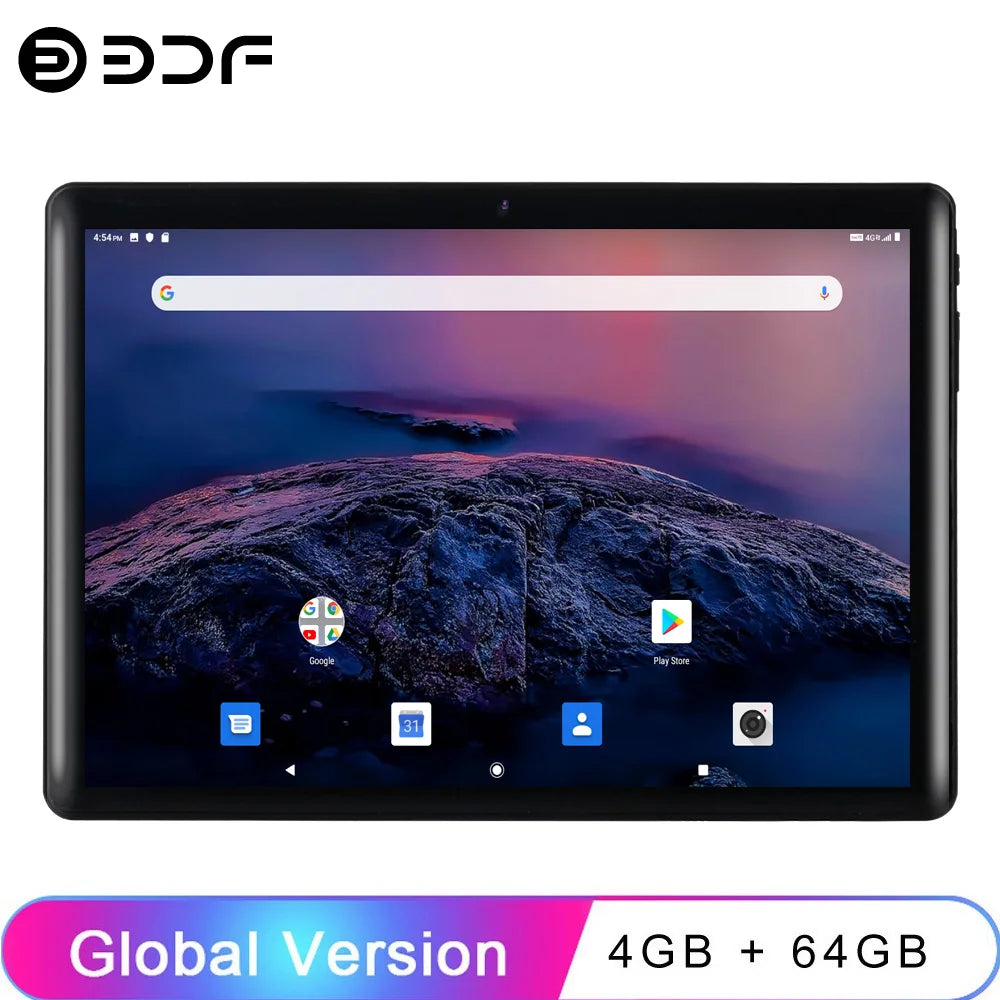 2025 New Android Pad 10.1 Inch Tablets Octa Core 4GB RAM 64GB ROM Google Play Dual SIM Cards Wifi Phone Call Tablet Pc 5000mAh
