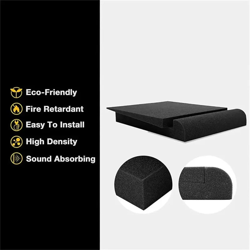 1 Set Studio Monitor Isolation Desktop Speaker Acoustic Foam Pads High-density Sponge Blocks Sound Insulation Cotton Accessories