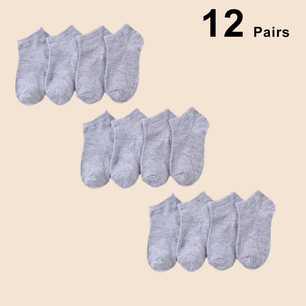 1/5/10 Pairs Comfortable Men's Women's Socks Casual Short Solid Color Spring Summer Boat Sock Fashionable Round Neck Ankle Socks