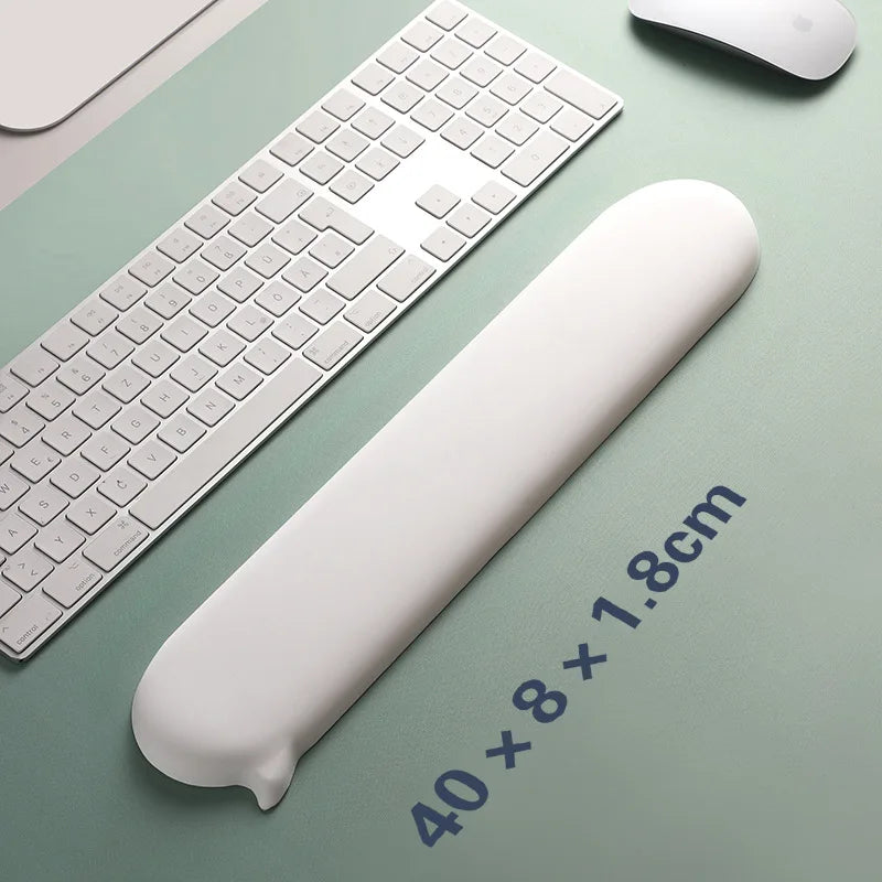 Chat Bubble Silicone Wrist Mouse Pad Keyboard Hand Rest Wrist Rest Palm Rest Wrist Pad Ergonomics White High Value Solid Color