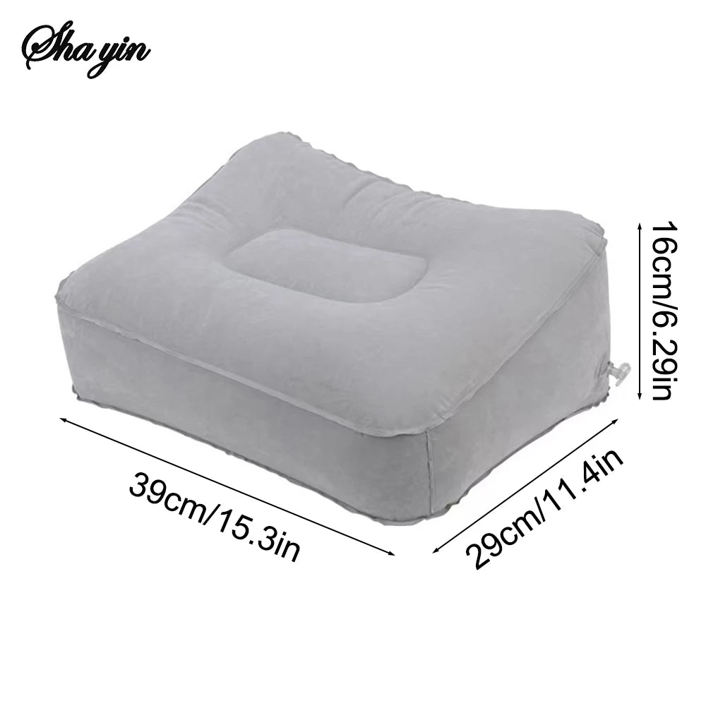 Inflatable Soft Footrest Pillow PVC Inflatable Foot Rest Pillow Cushion Air Travel Office Home Leg Up Relaxing Feet Almohada