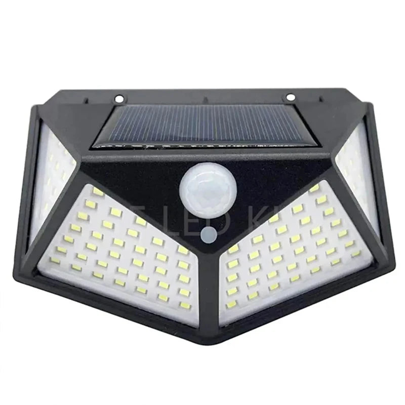 1/2/4/6Pcs 100 LED Wall Lights Outdoor Solar Lamp PIR Motion Sensor Solar Powered Sunlight Street Light for Garden Decoration