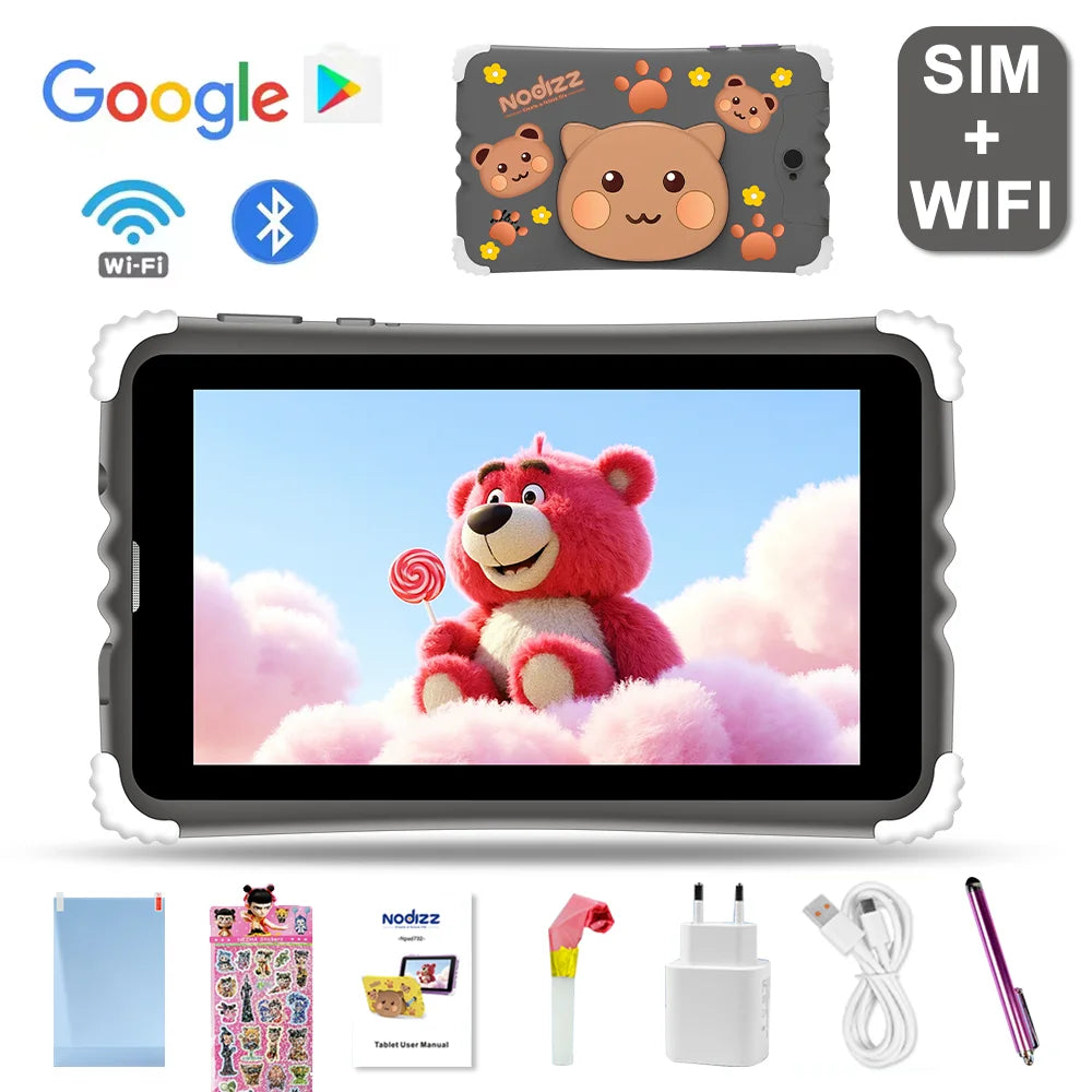 New Kids Tablet SIM Card 5G WiFi Google Education Learning Toy Tablet Kids Android 15 Children PC 128GB 3200mAh Boys Girls Gifts