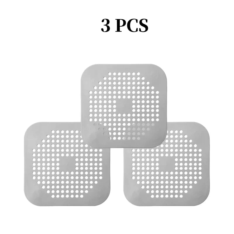 Silicone With Suction Cup Floor Drain Sticker Bathroom Sewer Hair Filter Drain Cover Home Floor Drain Mat Bathroom Accessories