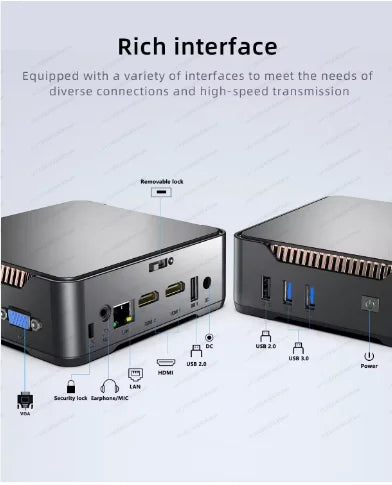 Office Computer GK3pro Mini Pcs N5105 8GB M.2 SATA 128GB/256GB Support 4K 60Hz Dual HD-MI LAN Mini PC for Business