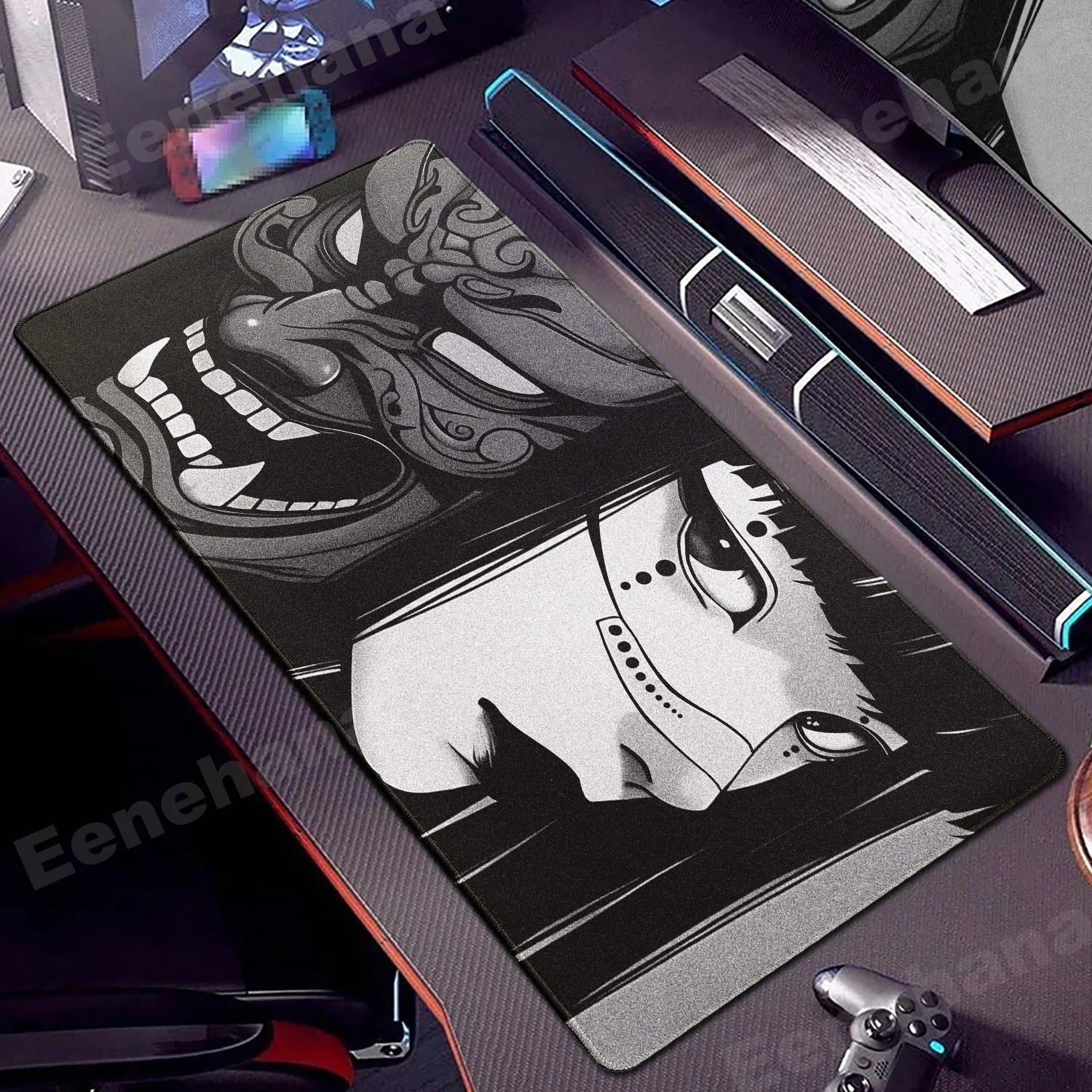 Janpanese Mask Girl Mouse Pad 90x40CM non-slip Gaming Mousepad Gamer E-Sports Mouse Mat Game Mechanical Keyboard XXL Desk Mat