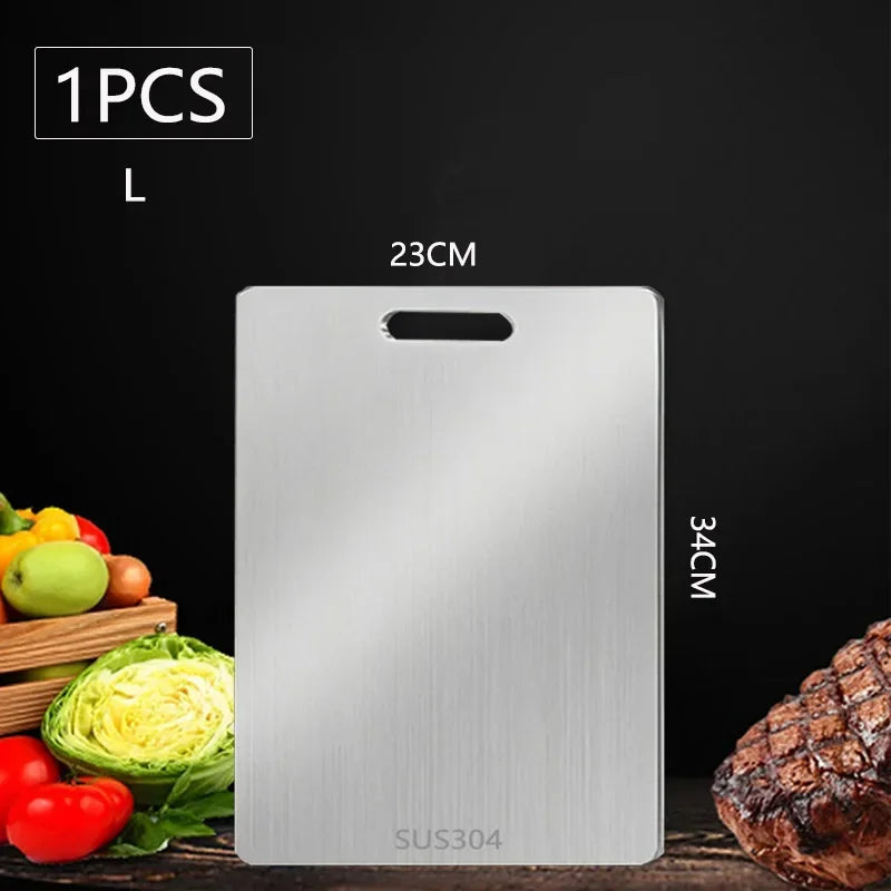 Stainless Steel Panel and Chopping Board Kitchen Household Thickened Double Sided Cutting Board Block Kneading Dough Boards