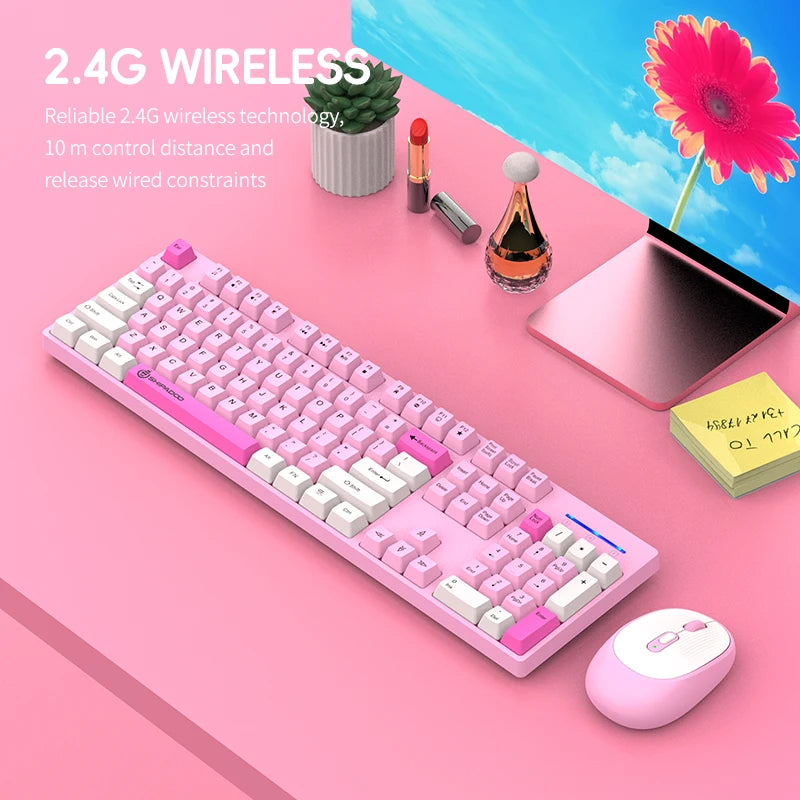 Shipadoo Wireless Keyboard and Mouse Combo Set Gaming Wireless Laptop Desktop Computer Office Accessories Free Wireless Mouse